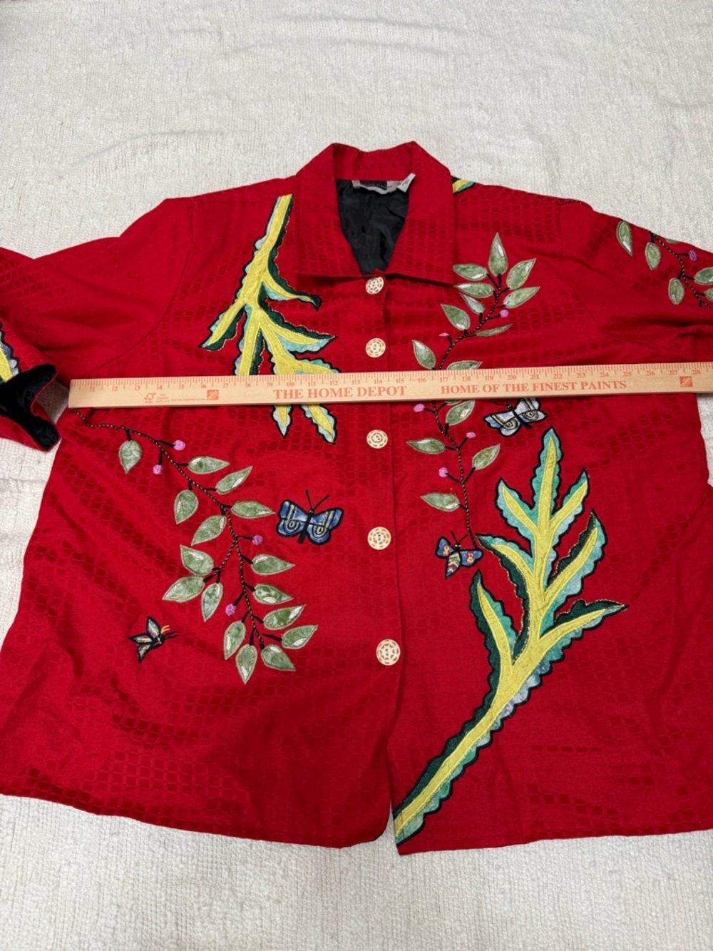 Maggie Barnes Embroidered Red Women's Jacket blazer size 3X - Picture 6 of 9